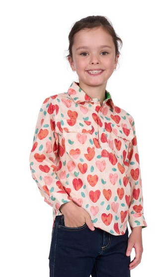 Hard Slog Kids Mira 1/2 PLKT LS Shirt - Multi