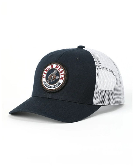 Cinch Men's Cowboy Country Mid Profile Trucker Cap- Navy White