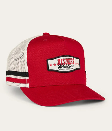 Ringers Western Retro Garage Deep Fit Trucker Cap - Red