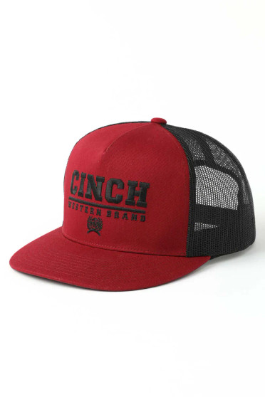 Cinch Men's Snapback Trucker Cap OSFA - Red/Black