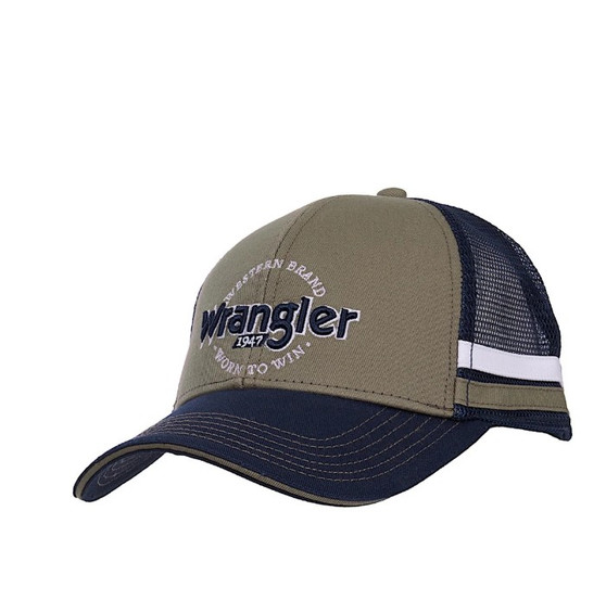 Wrangler Cole Trucker Cap - Tan/Navy
