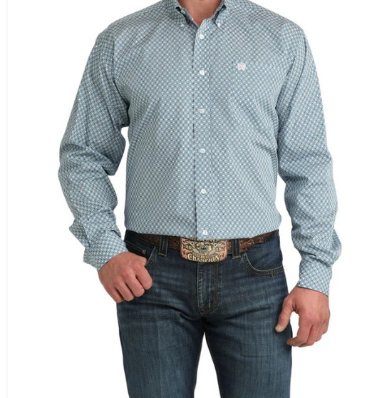 Cinch Men's LS Western Shirt MTW1106048 - Blue