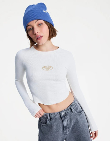 Roxy Women's Basecamp Longsleeve Tee - Coconut Milk