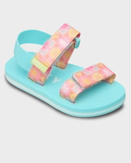 Roxy Toddlers TW Cage Sandals - White/Orange/ Pink