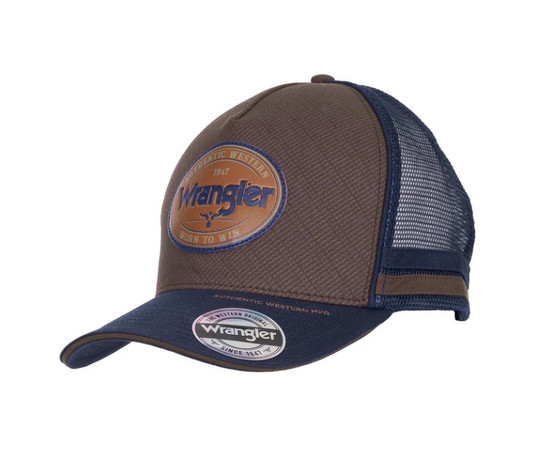 Wrangler Authentic HP Trucker Cap - Dark Tan/ Navy
