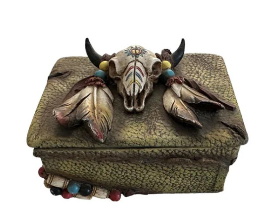 Pure Western Steer Head Jewellery Box