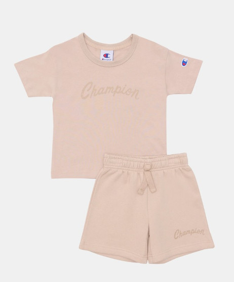 Champion CH Leg Toddler Tee Short 2 Pack - Champagne Frost