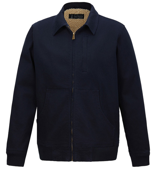 Pilbara Mens Sherpa Bomber Jacket - Navy