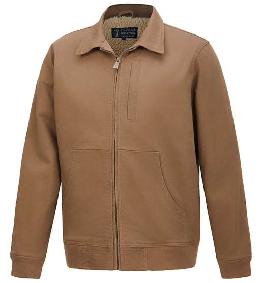 Pilbara Mens Sherpa Bomber Jacket - Whisky