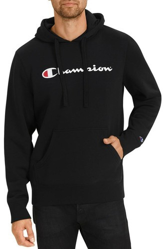 Champion Mens Script Hoodie -Black