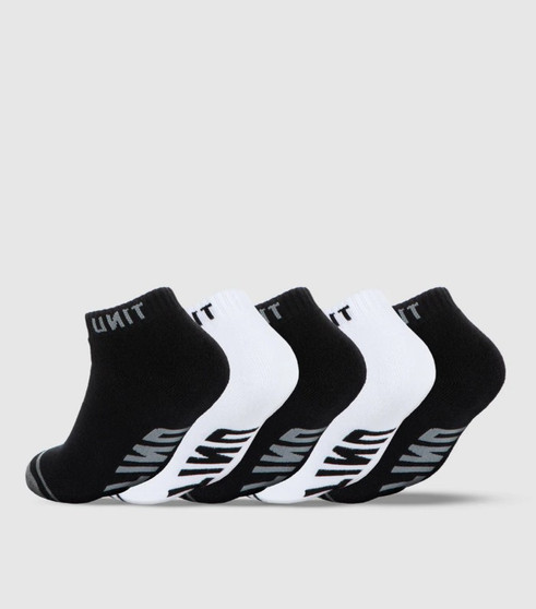Unit Mens Bamboo Ankle Socks 5 Pack - Multi