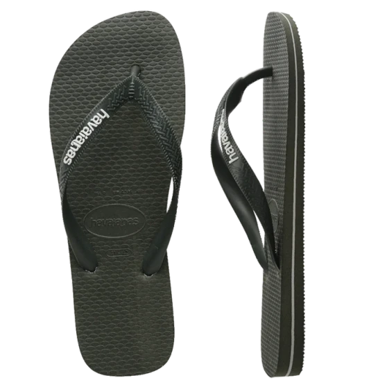 Havaianas Men's Rubber Logo Olive Green Male  Thongs