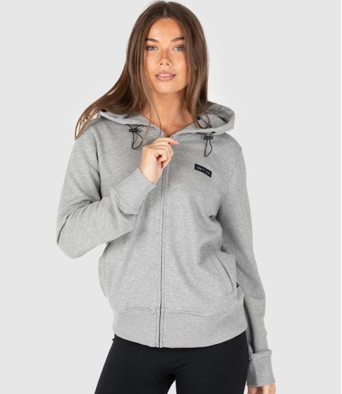 Unit Womens Ladies Fleece Zip Thru Pace - Grey Marle