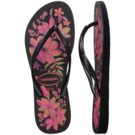 Havaianas Female Slim Organic Black/Grey/Gold