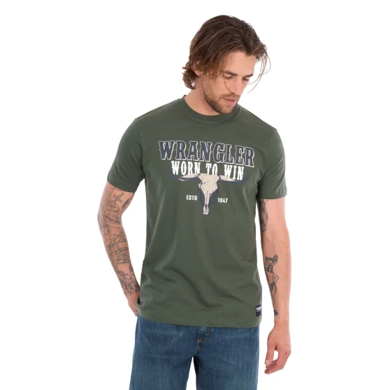 Wrangler Mens Scott SS Tee - Cypress