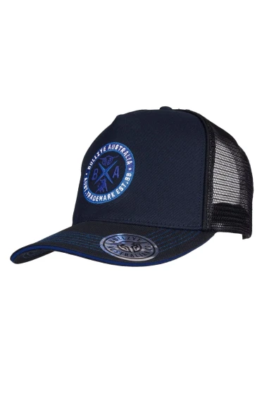 Bullzye Unisex Kane HP Trucker Cap - Navy/Black