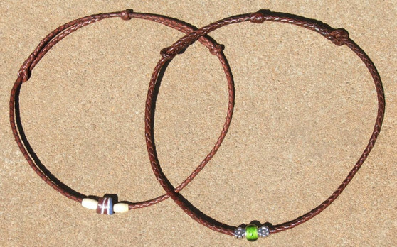 ON SALE LEATHER BEADED NECKLACE