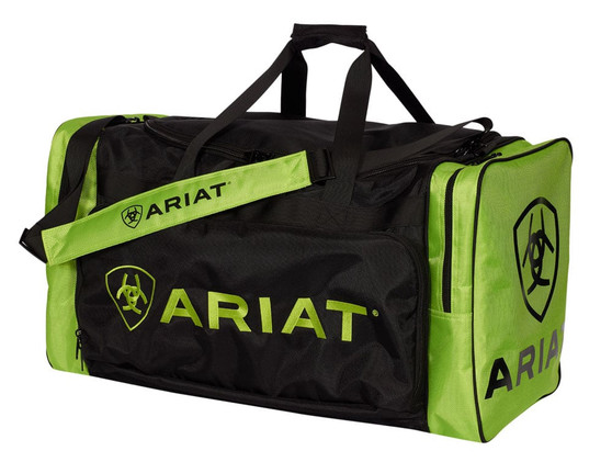 Ariat Jnr Gear Bag Green/Black, a large green and black luggage bag by Ariat.