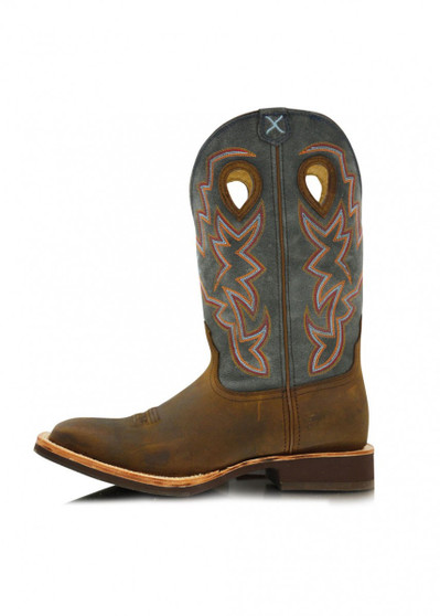 Twisted X Men's Horseman Distressed Saddle/Denim