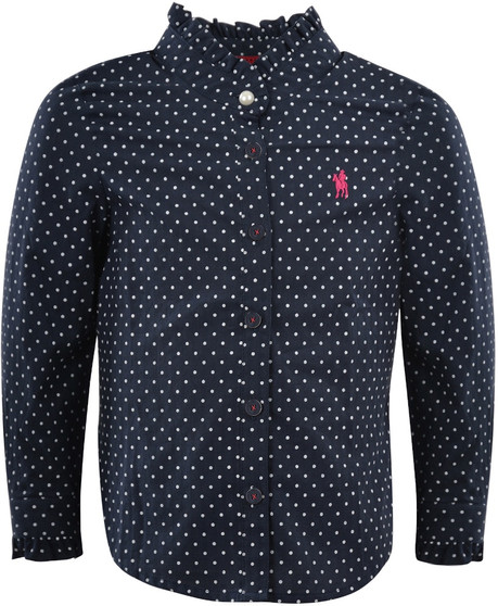 ON SALE Thomas Cook Girl's Dottie L/S Shirt -Dark Navy/White