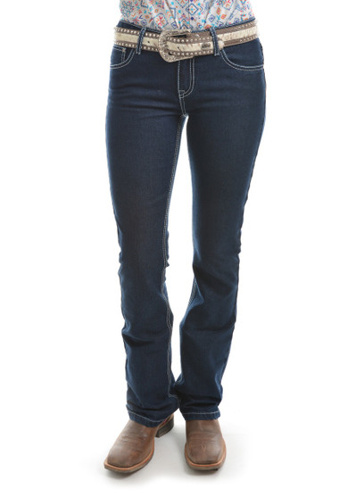 Pure Western Women's Stella Boot Cut Jean - Dark Night