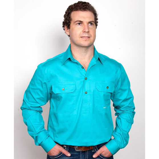 Just Country Cameron Work Shirt - Turquoise