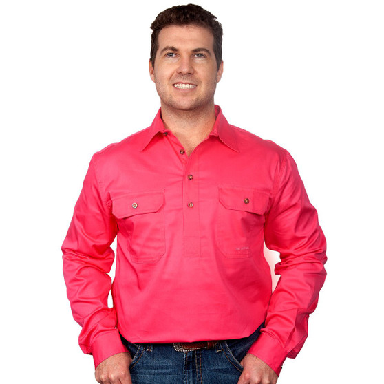 Just Country Cameron Work Shirt -Hot Pink