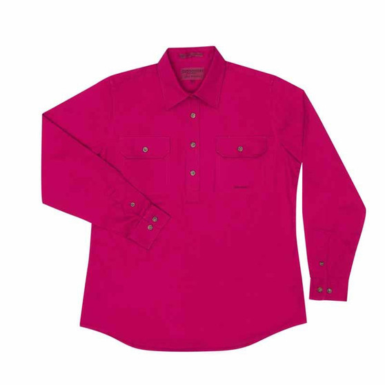 Just Country Jahna Work Shirt - Magenta