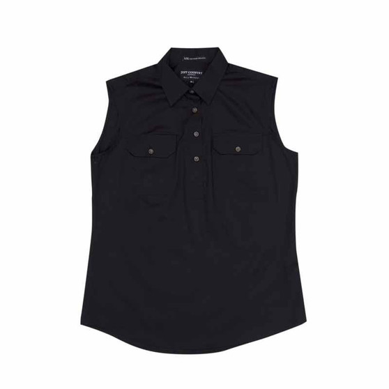 Just Country Kerry Sleeveless Work Shirt Black