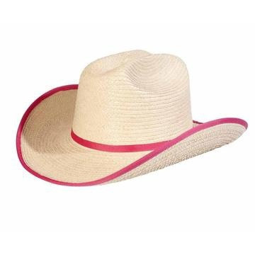 Sunbody Kids Cattleman Bound Edge Hat -  Shocking Pink