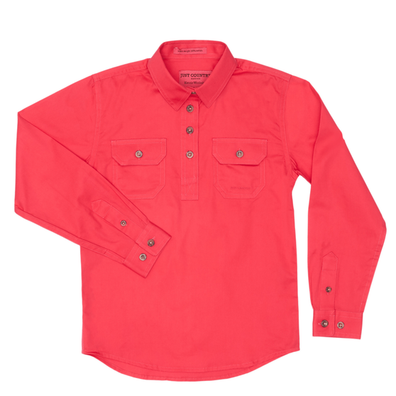 Just Country Girls Kenzie Work Shirt - Raspberry
