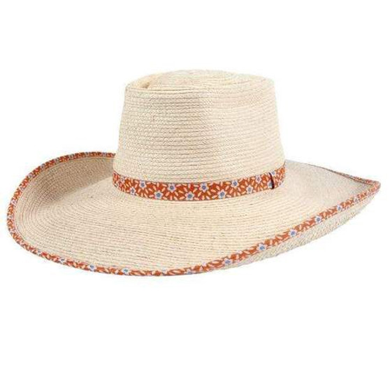 ON SALE Sunbody Ava Hat - Tangerine Daisies