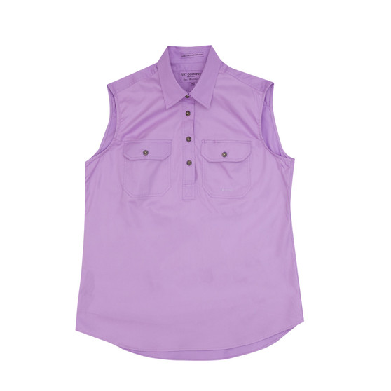 Just Country Kerry Sleeveless Work Shirt Orchid