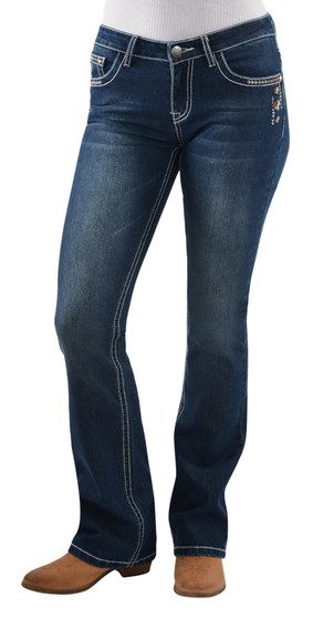 Pure Western Women's Lola Boot Cut Jeans - Midnight