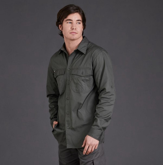 King Gee Work Cool 2 L/S Shirt - Green