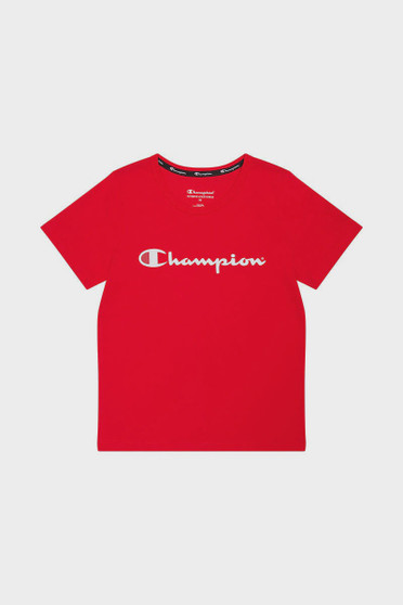 Champion Kids Script S/S Tee - Vermili