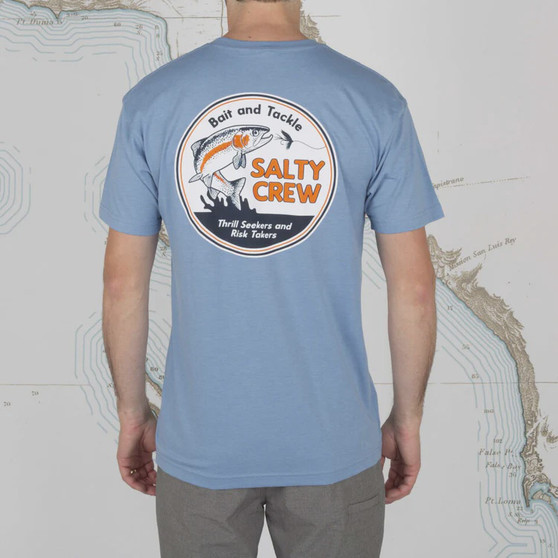 Salty Crew Fly Guy Premium S/S Tee Light Blue Heather