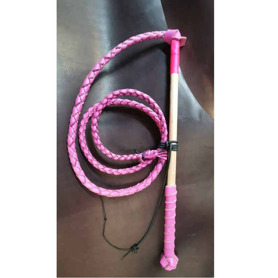 Martin Outback 4ft Pink Leather Stock Whip