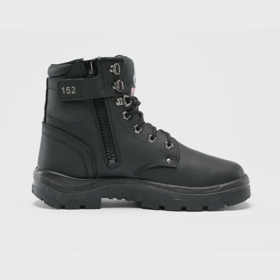 Steel Blue Argyle Zip ST Workboots  - Black