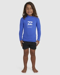 Boy's Billabong Grom's Union Rash Vest Long Sleeve Cobalt