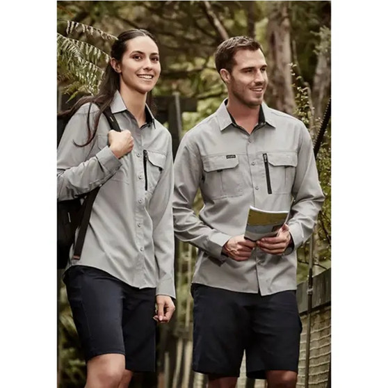 Syzmik Men's Outdoor L/S Shirt - Stone