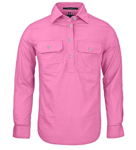 Pilbara Women's Closed Front L/S Shirt Blush