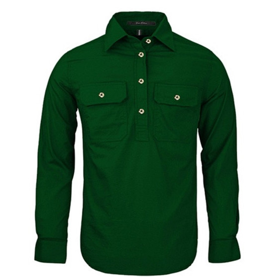 Pilbara Women's Closed Front L/S Shirt - Green