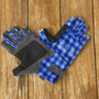 Bush Mits Hamilton's Blue Gingham UPF 50+ Sun Protection Gloves