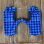 Bush Mits Hamilton's Blue Gingham UPF 50+ Sun Protection Gloves