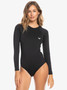Roxy Womens New Essentials Long Sleeve One-Piece Swimsuit - Anthracite