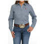 Cinch Women's Button-Down Western Shirt - Light Blue