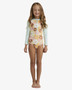 Billabong Girls Flower Power 1Pce Sunshirt - Sweet Mint
