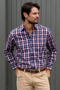Thomas Cook Mens Colby L/S Western Shirt Navy/Red