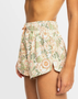 ON SALE Roxy Women's No Bad Waves Printed Short  - Oil Green Wild Flowers
